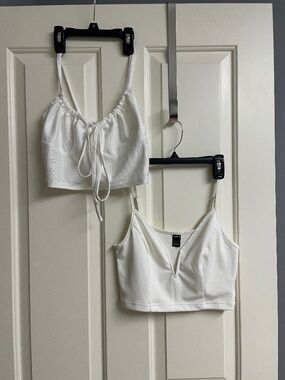 Shein Crop Tops, White, XS
